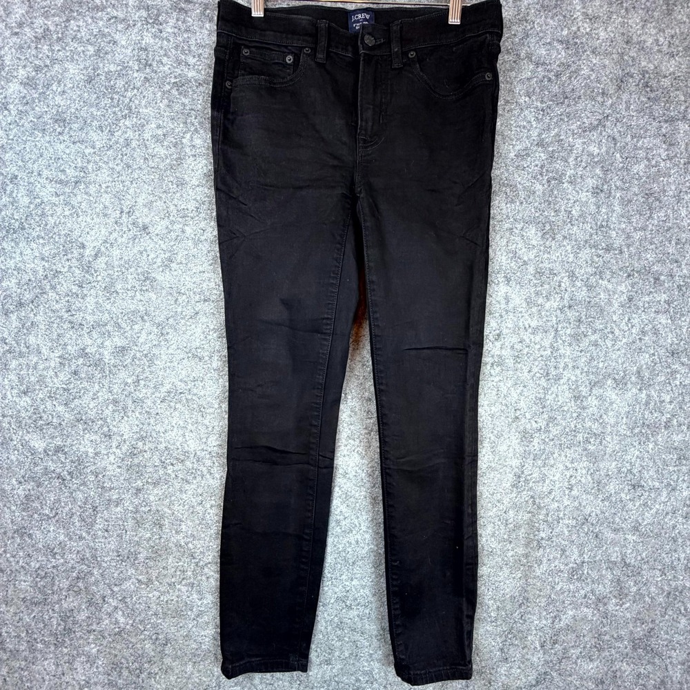 J.Crew Jeans Womens 28 Black Re-Imagined Denim Stretch Mid Rise Skinny Leg